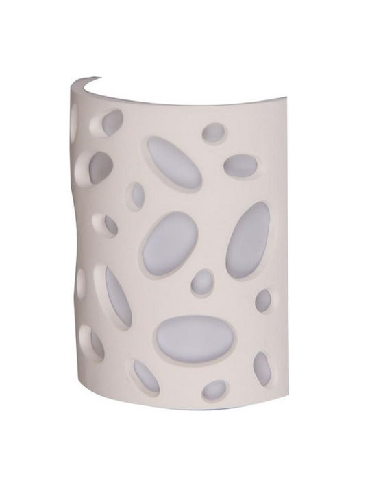 Geyer Μοντέρνο Φωτιστικό Τοίχου με Ντουί E14 σε Λευκό Χρώμα